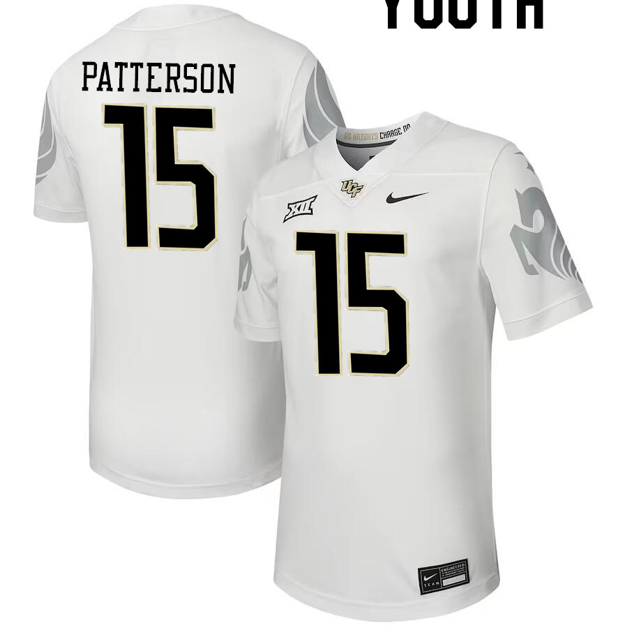 Youth #15 Tyree Patterson UCF Knights Big 12 Conference College Football Jerseys Stitched-Black